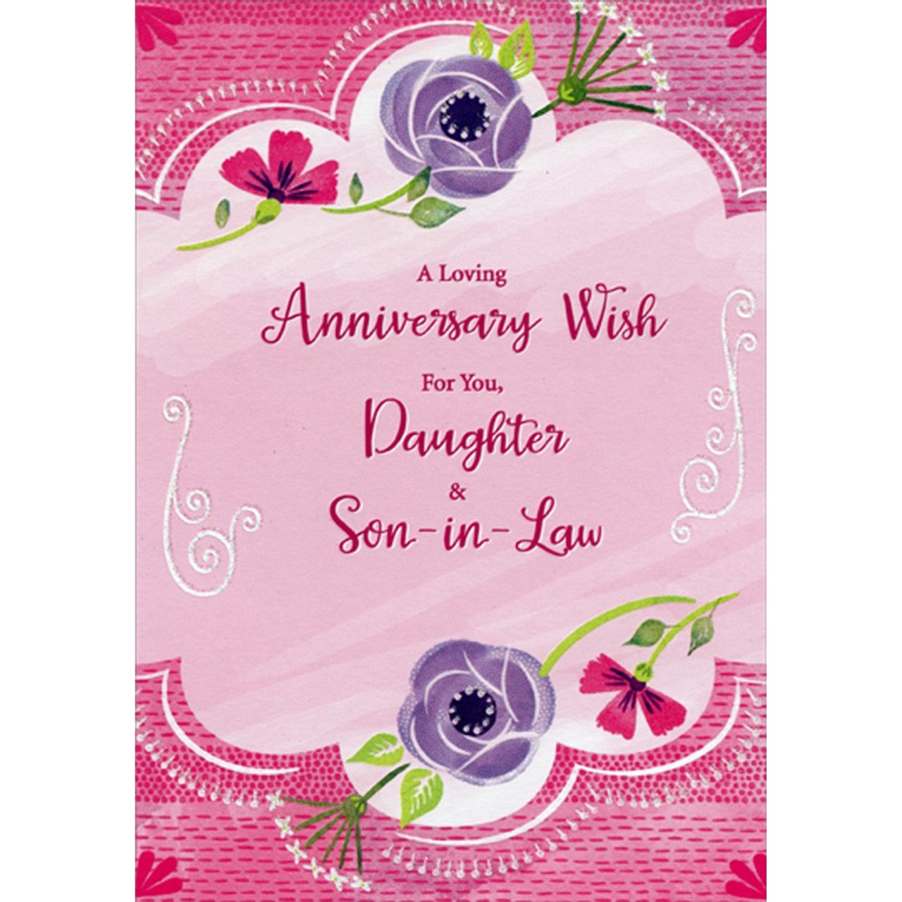 DAUGHTER And SON -IN-LAW WEDDING ANNIVERSARY CARD. 9”by 6” Large ...