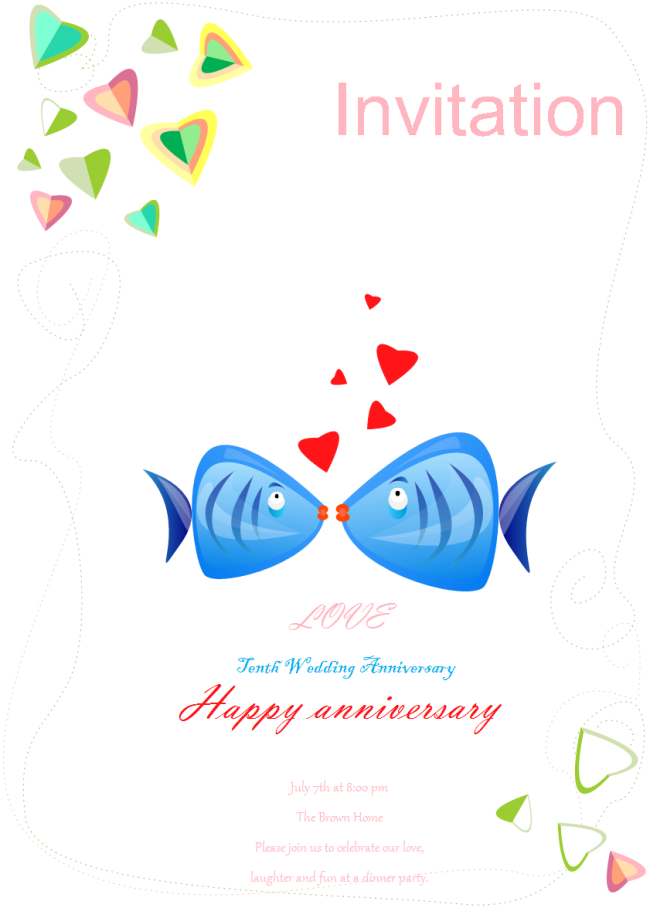 free printable anniversary invitation templates