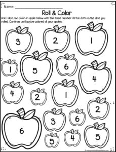 FREE Printable Apple Worksheets for Preschool and Kindergarten