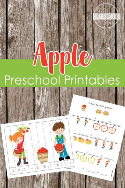 free printable apple activities