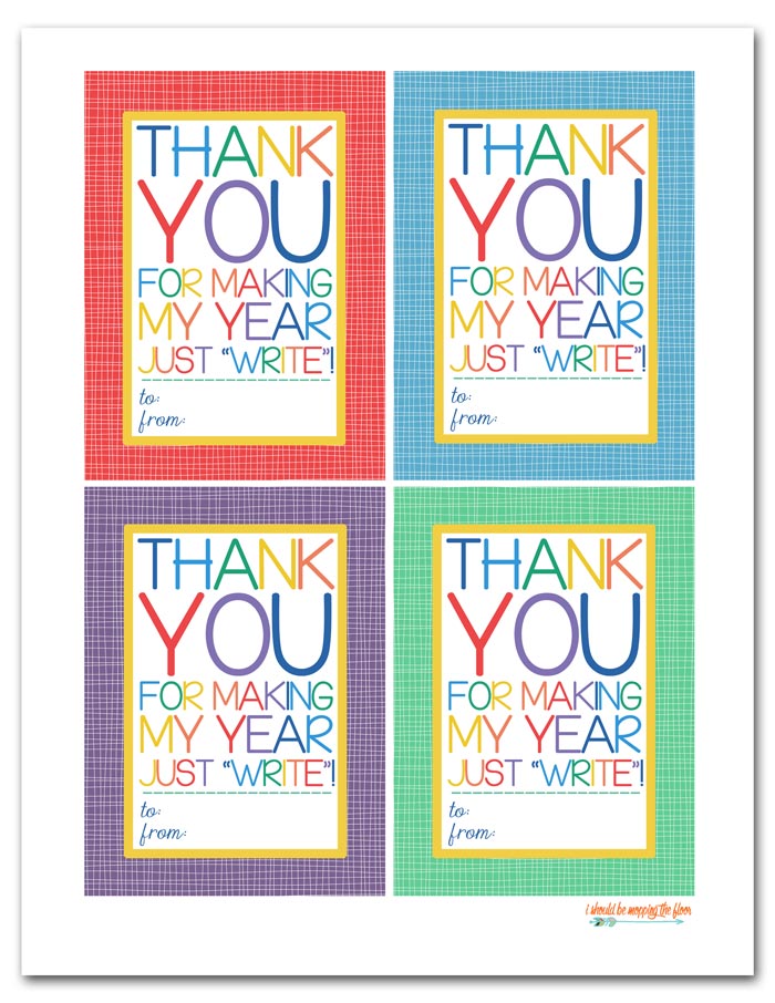 Free Printable Teacher Appreciation Tags | i should be mopping the ...