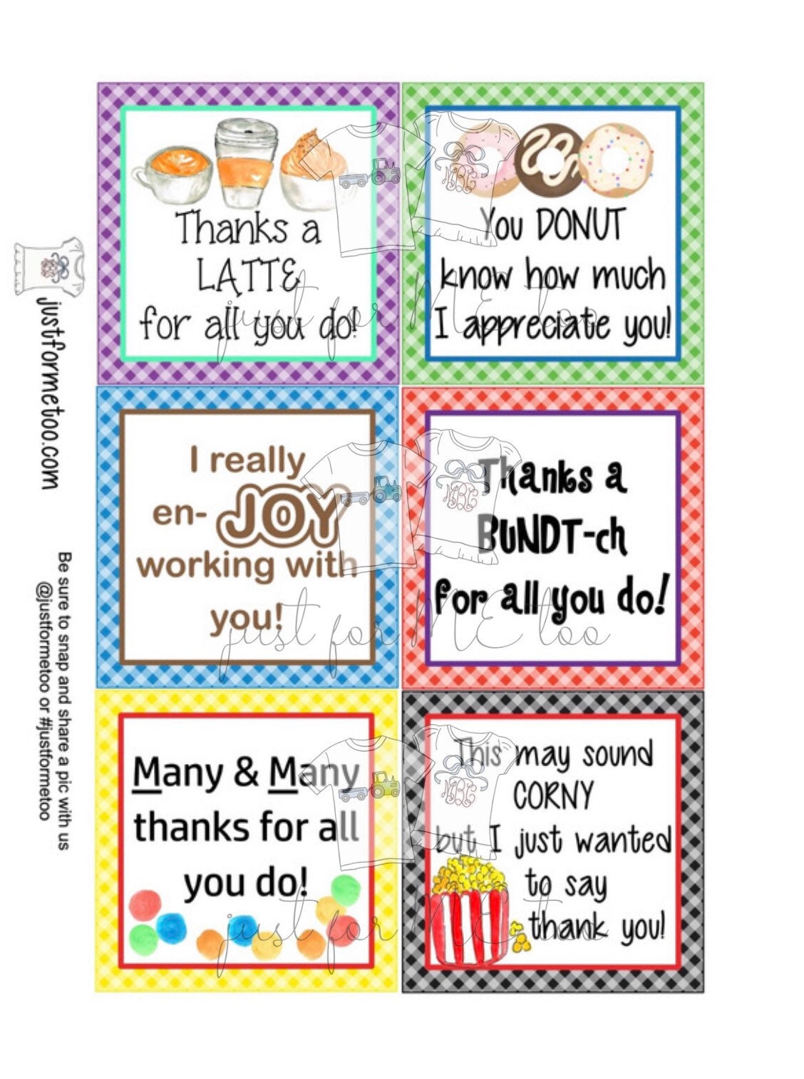 Appreciation Printable Tags, Instant Download, Employee Tags ...