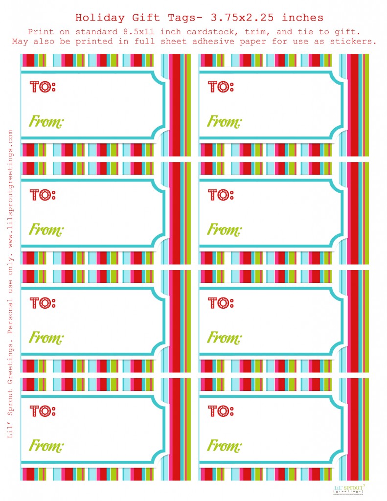Free Printable Rainbow Gift Tags - Lil Sprout Greetings