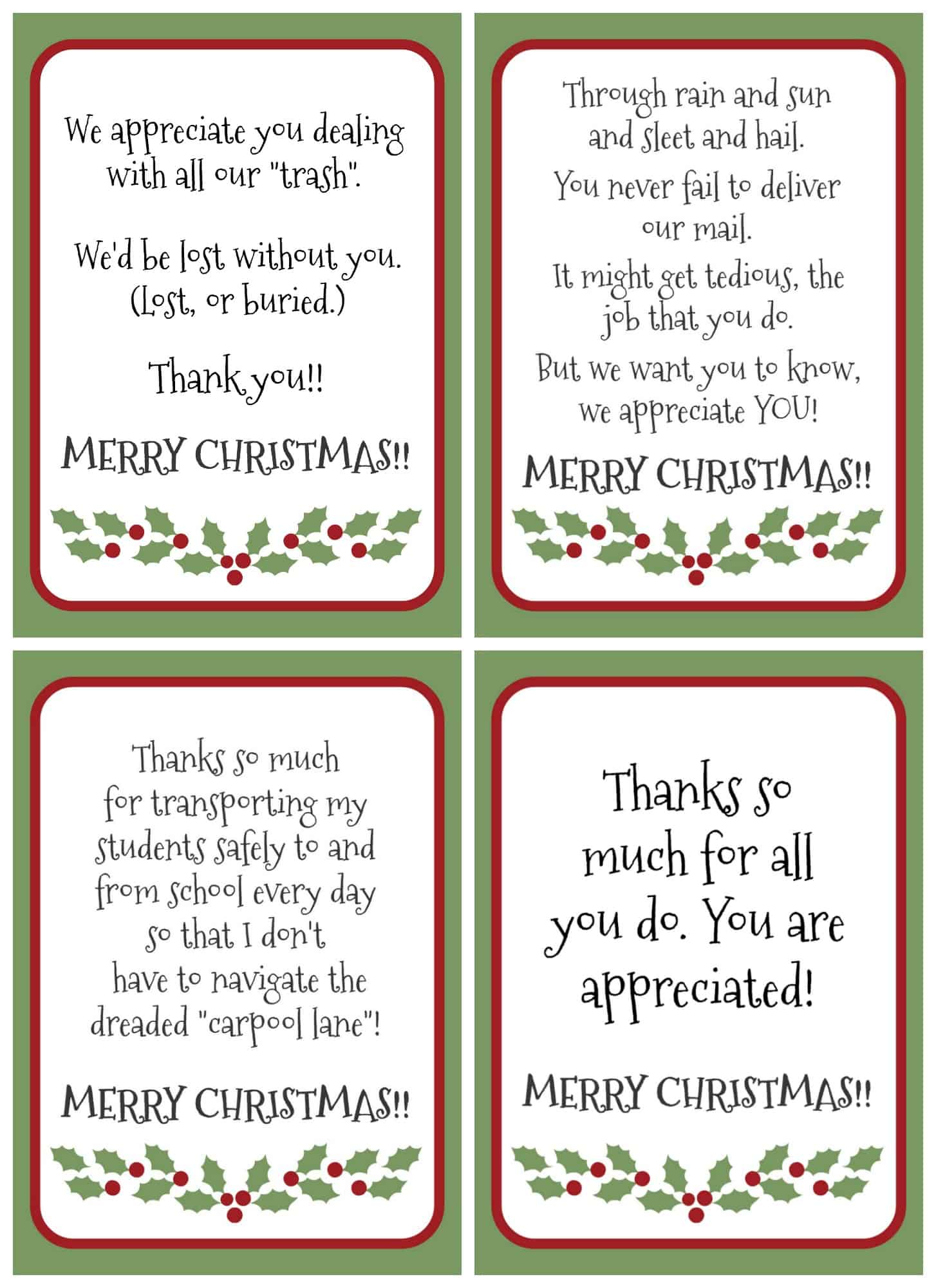 Free Printable Gratitude Christmas Tags - Creations by Kara