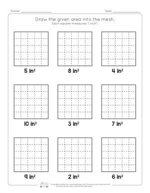 free printable area worksheet