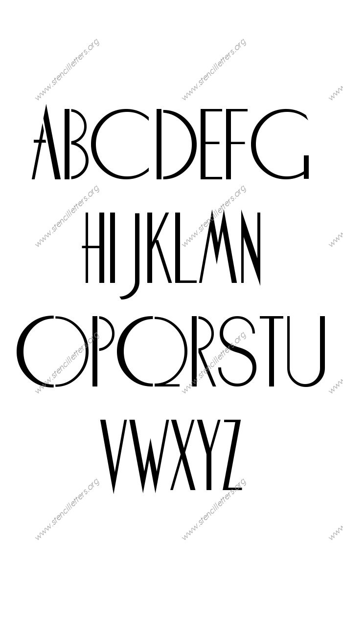 Elegant Art Deco Custom Stencils - Stencil Letters Org