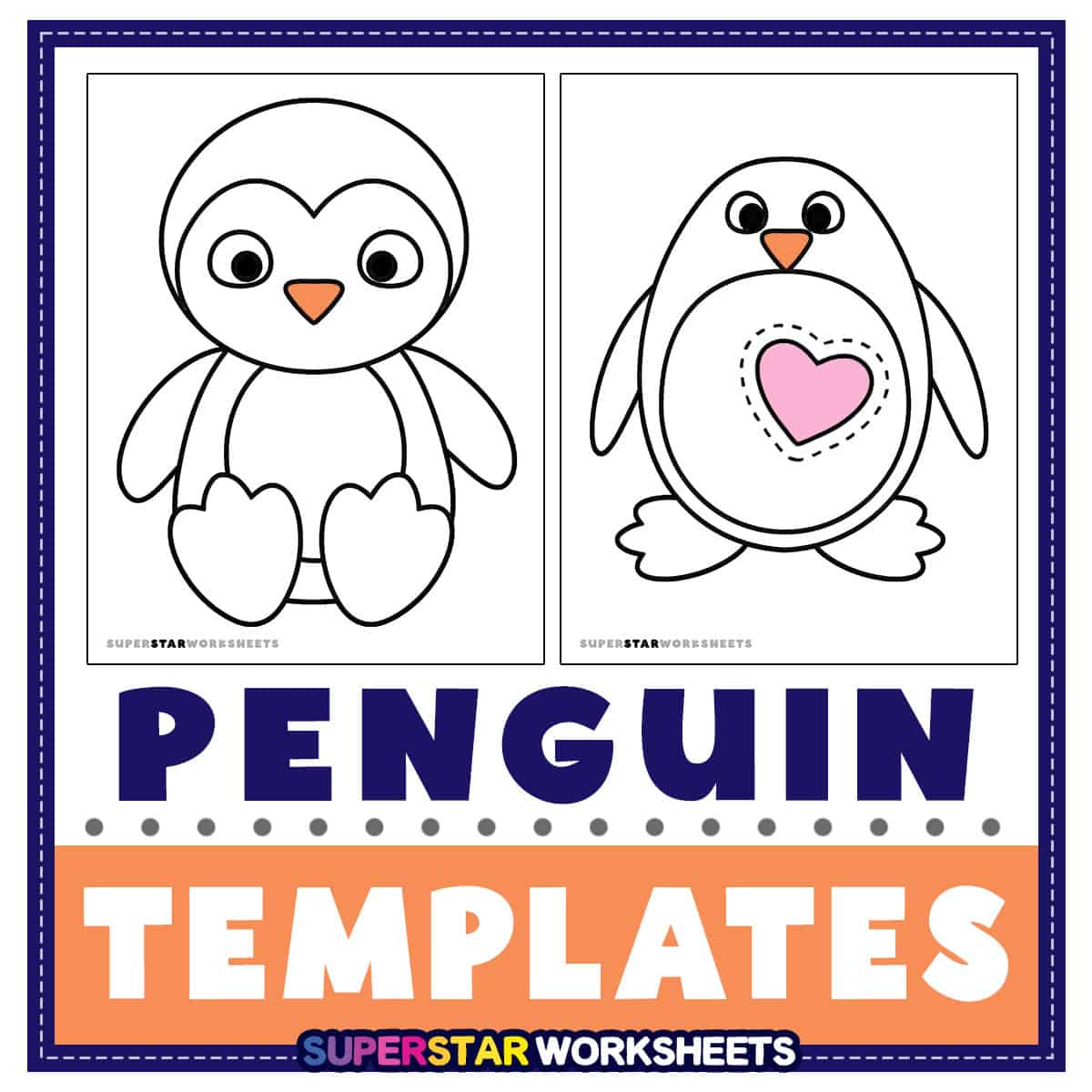 Penguin Template -Worksheets Library
