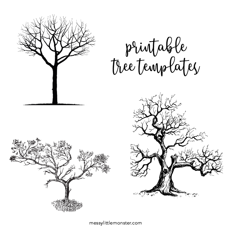Printable Tree Templates - and a fun tree craft! - Messy Little ...