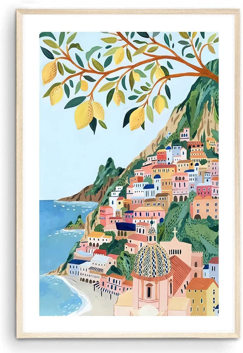 Amazon.com: Positano, Amalfi Coast Art Print, Italy Art Print ...