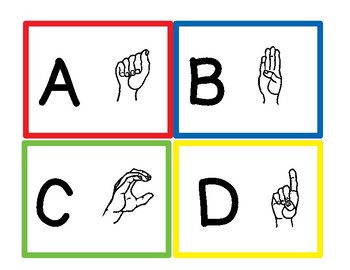 ASL ABC Flash Cards by Teaching Diligently | TPT