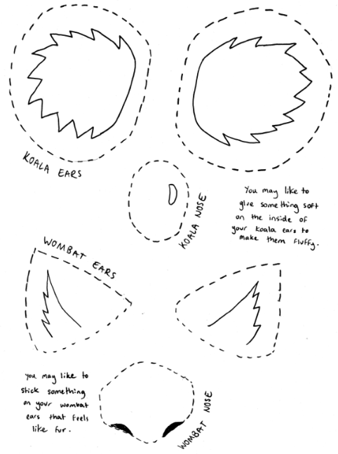 free printable australian animal masks