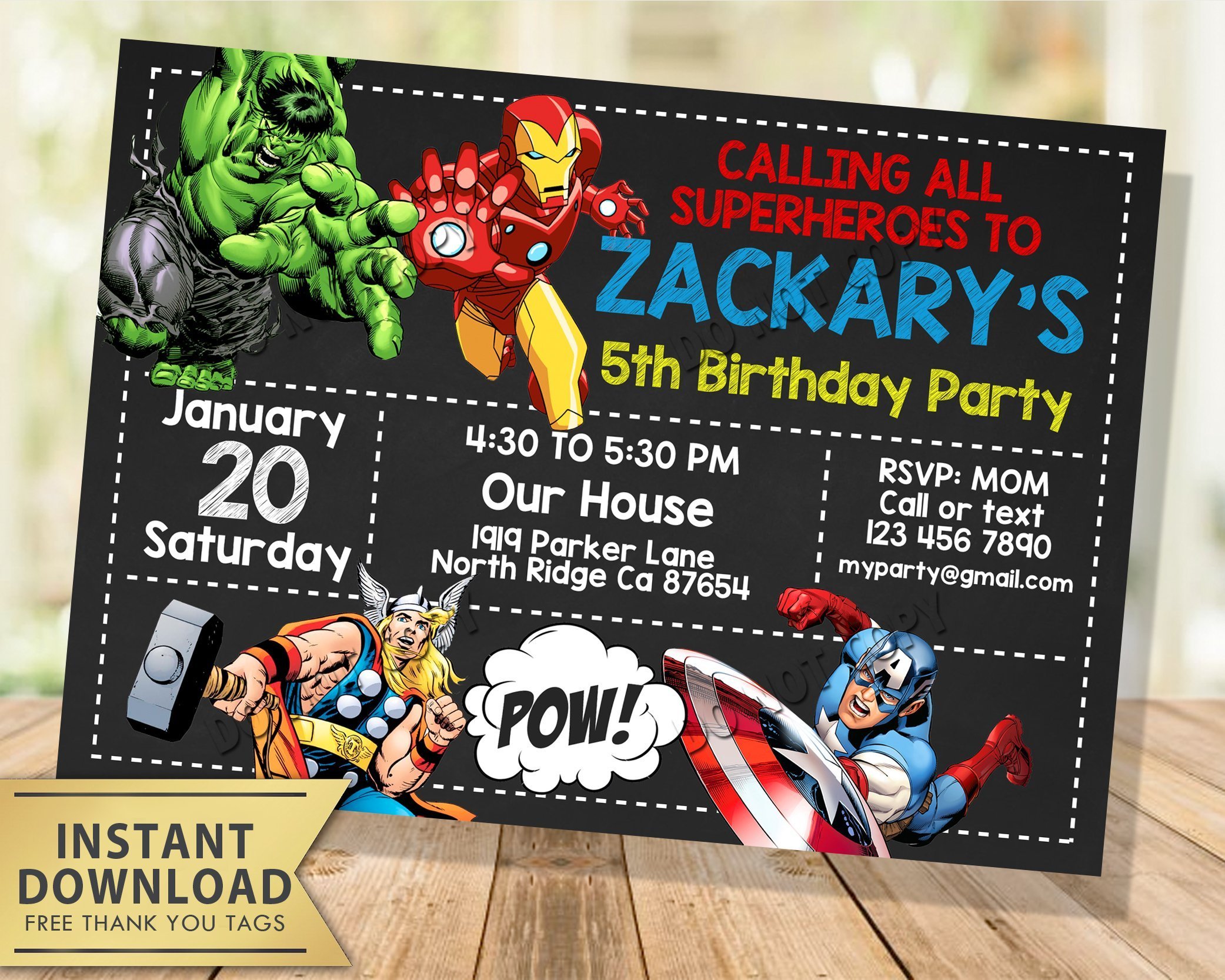 free printable avengers invitation templates
