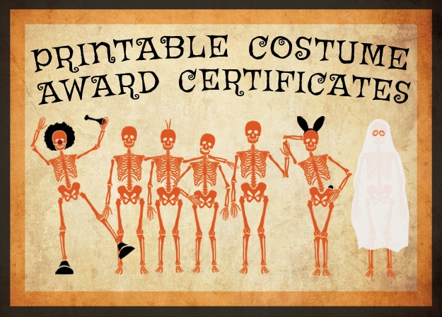 10 Free Costume Award Certificates! [Printables ...