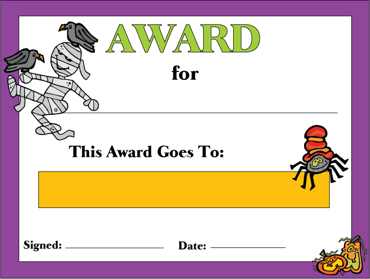 halloween-award-2-worksheets-library for Free Printable Halloween Certificate Templates Halloween Award 2 - Worksheets Library for Free Printable Halloween Certificate Templates