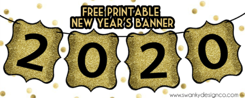 free printable banner happy new year