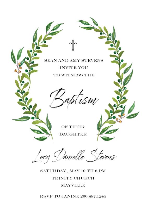 free printable baptism invitation cards templates