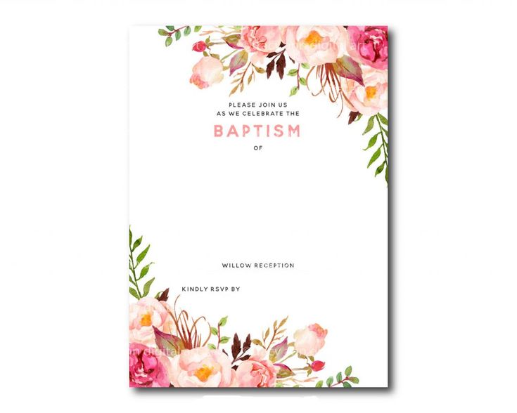 free printable baptism invitation cards templates