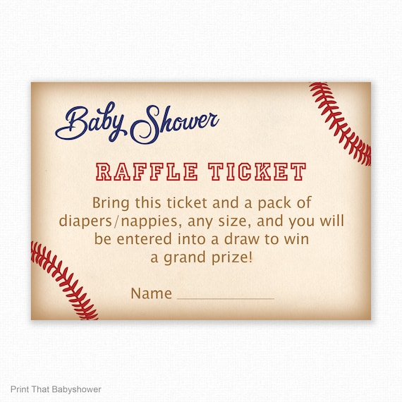 free printable baseball diaper raffle tickets
