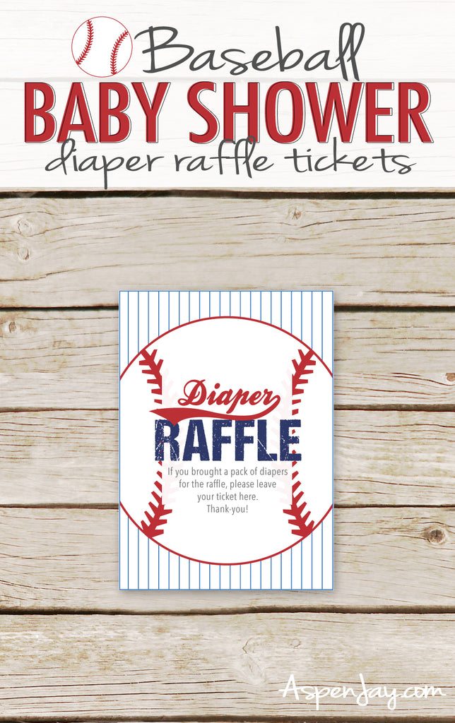 free printable baseball diaper raffle tickets