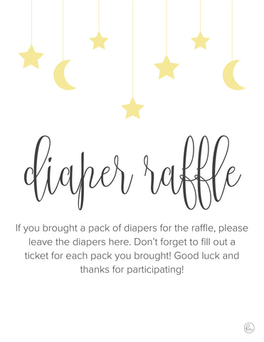 Diaper Raffle Guide - Includes Free Printable Raffle Tickets ...
