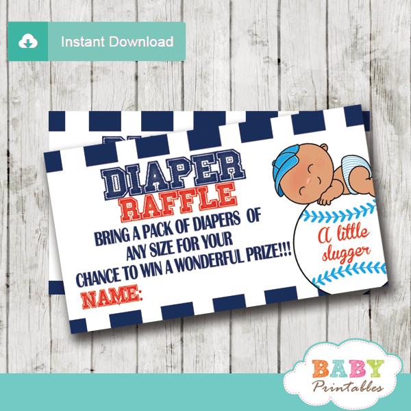 free printable baseball diaper raffle tickets