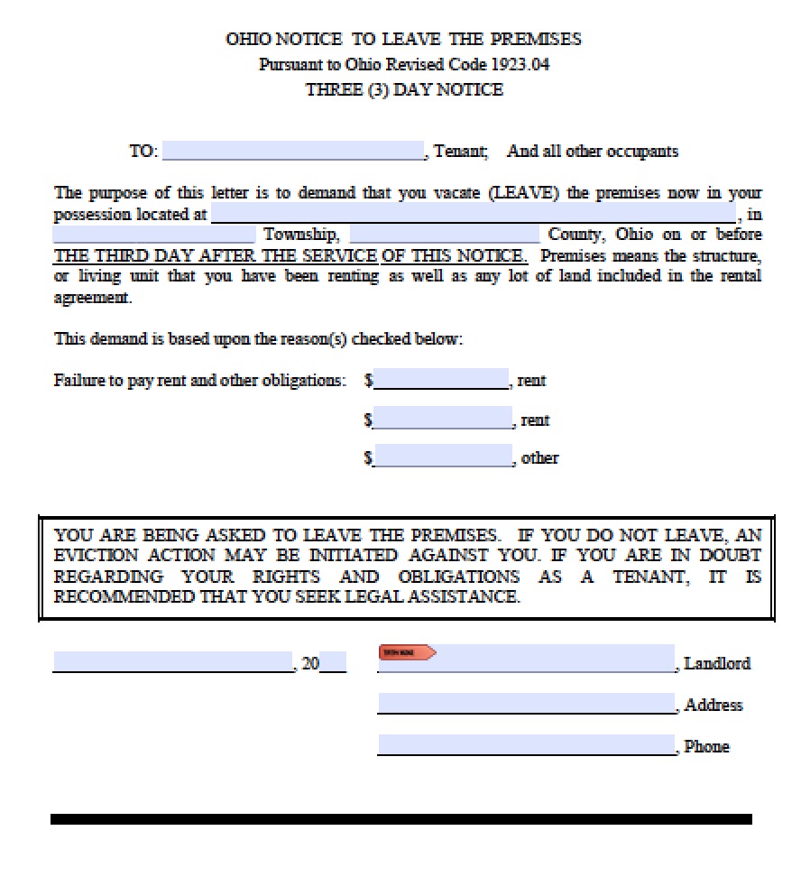 Free Ohio Rental Lease Agreement Templates | PDF | Word