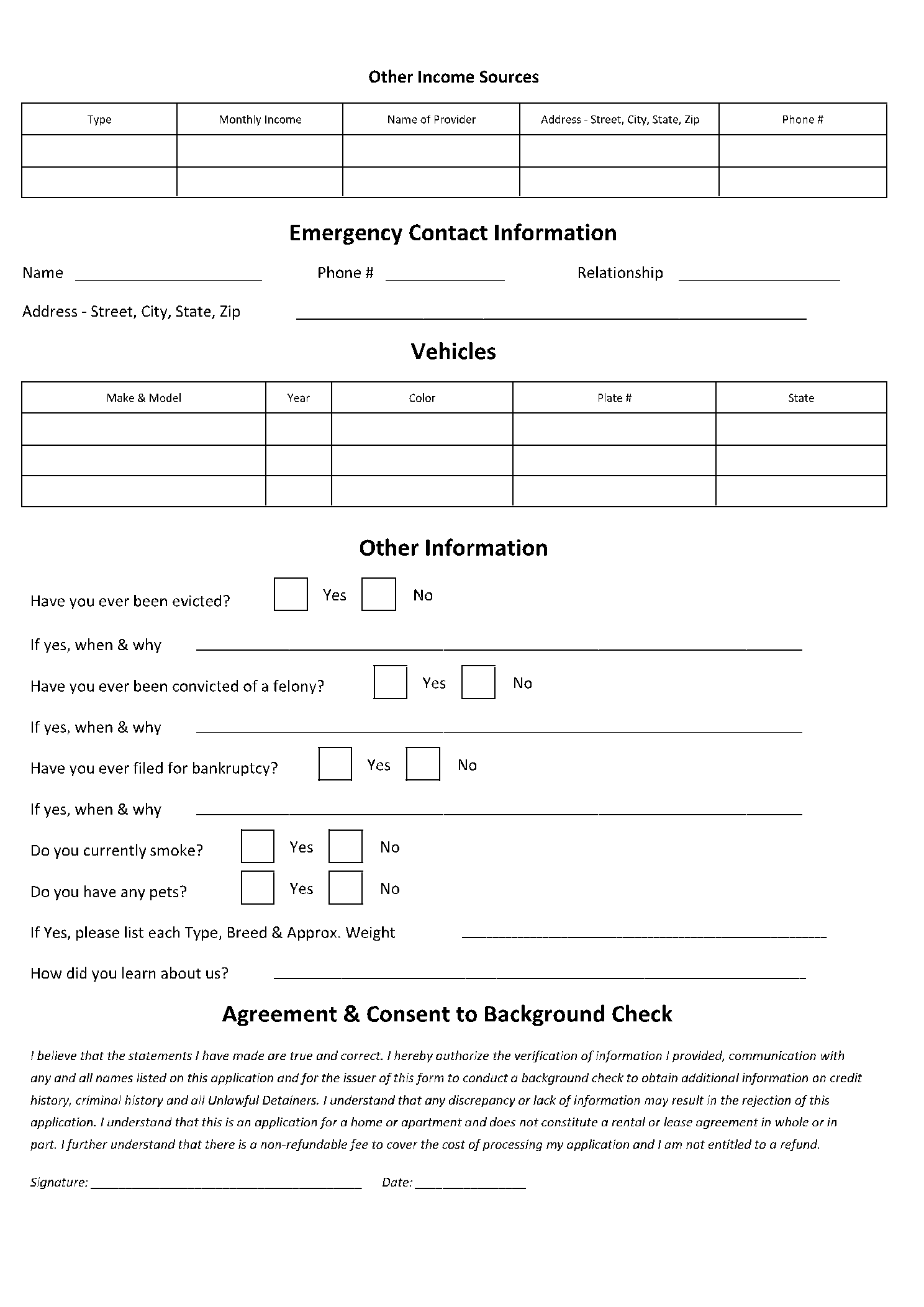 free printable basic rental agreement ohio