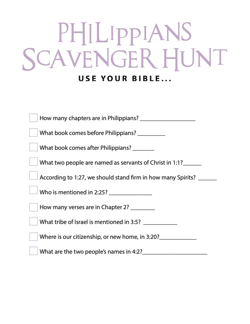free printable bible scavenger hunt