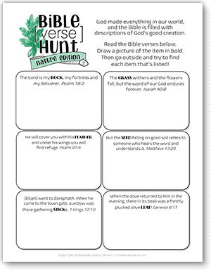 free printable bible scavenger hunt