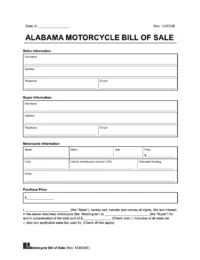 free printable bill of sale alabama