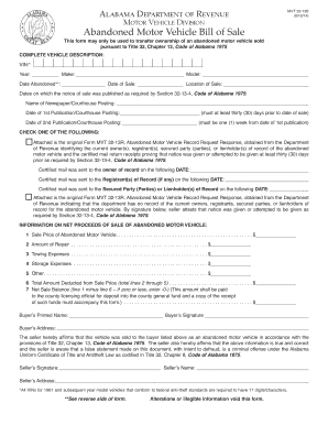 free printable bill of sale alabama