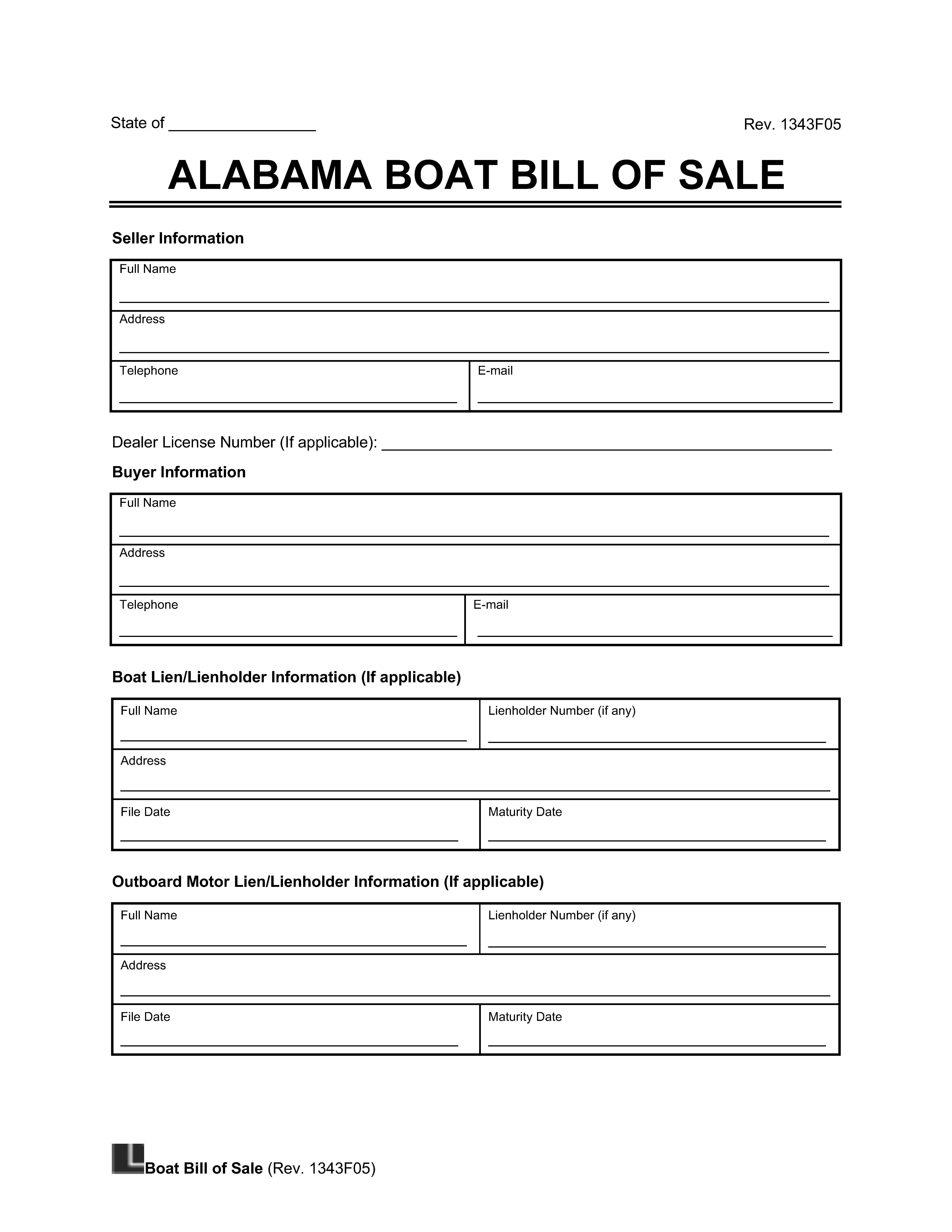 free printable bill of sale alabama