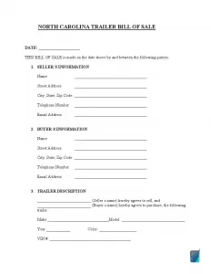 free printable bill of sale for boat and trailer