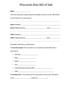 18 Printable Boat Bill Of Sale Form Templates - Fillable Samples ...