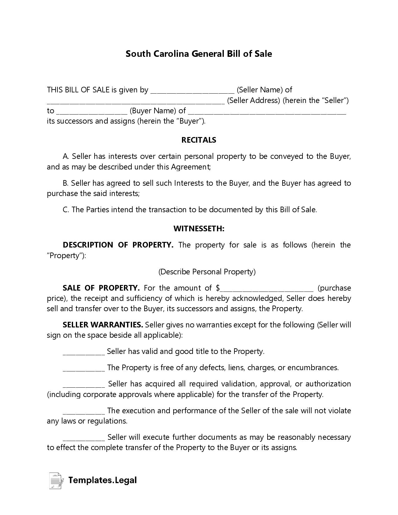 free printable bill of sale for horse trailer