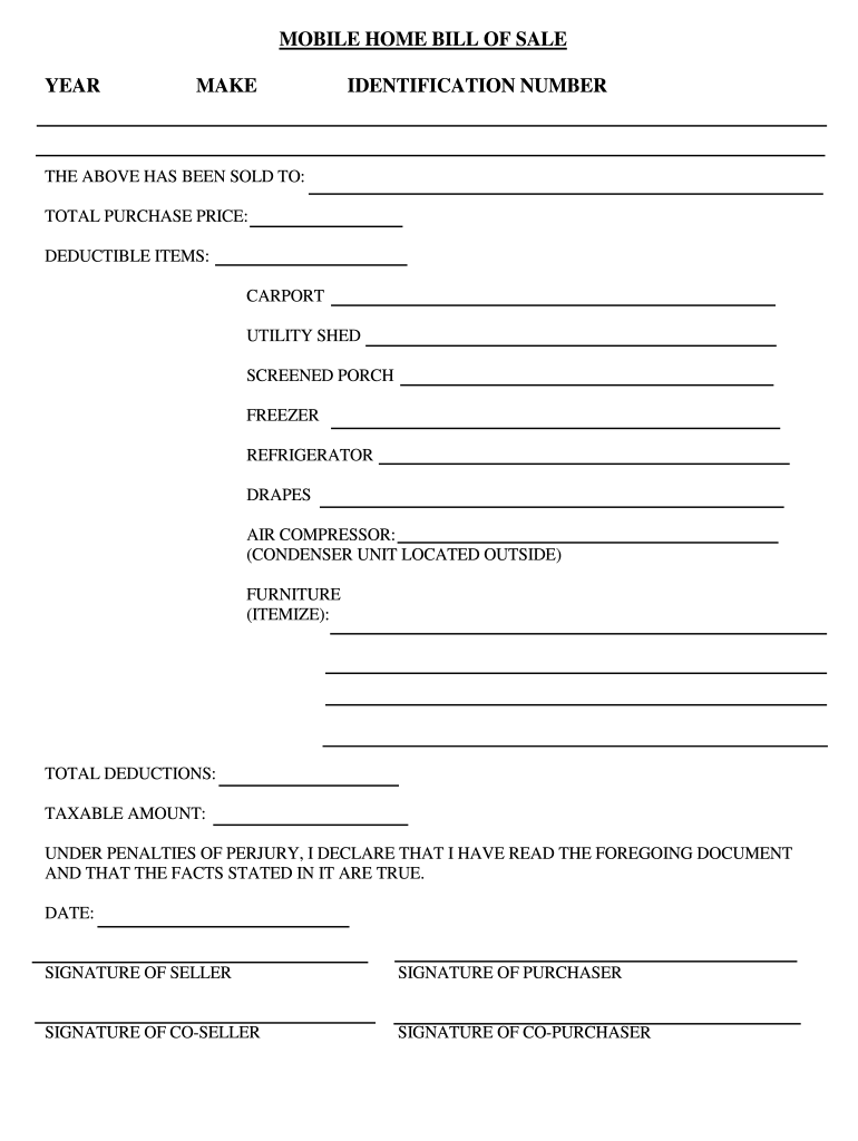 free printable bill of sale for house