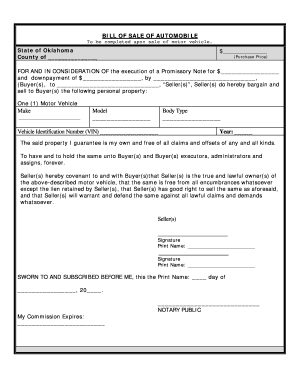 free printable bill of sale for house