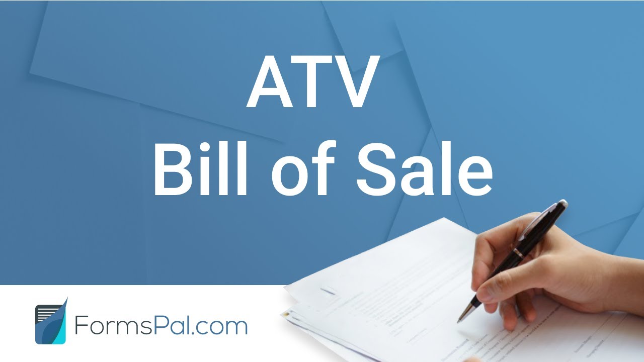free printable bill of sale for utv