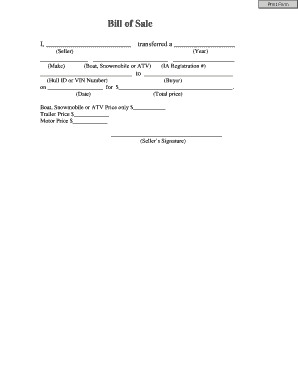 Utv Bill Of Sale - Fill Online, Printable, Fillable, Blank | pdfFiller