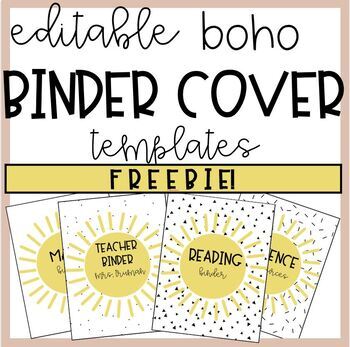 free printable binder covers editable