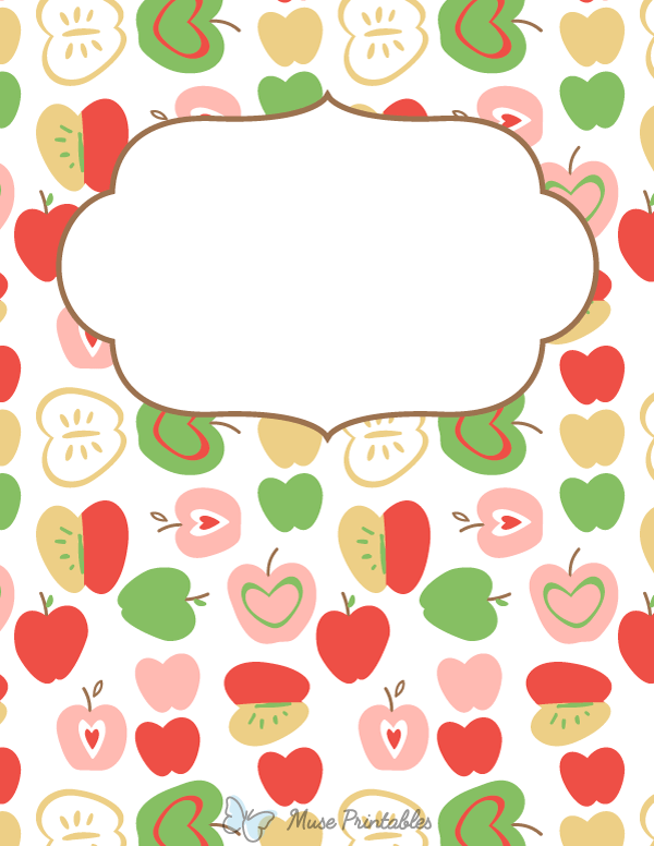 Printable Apple Binder Cover