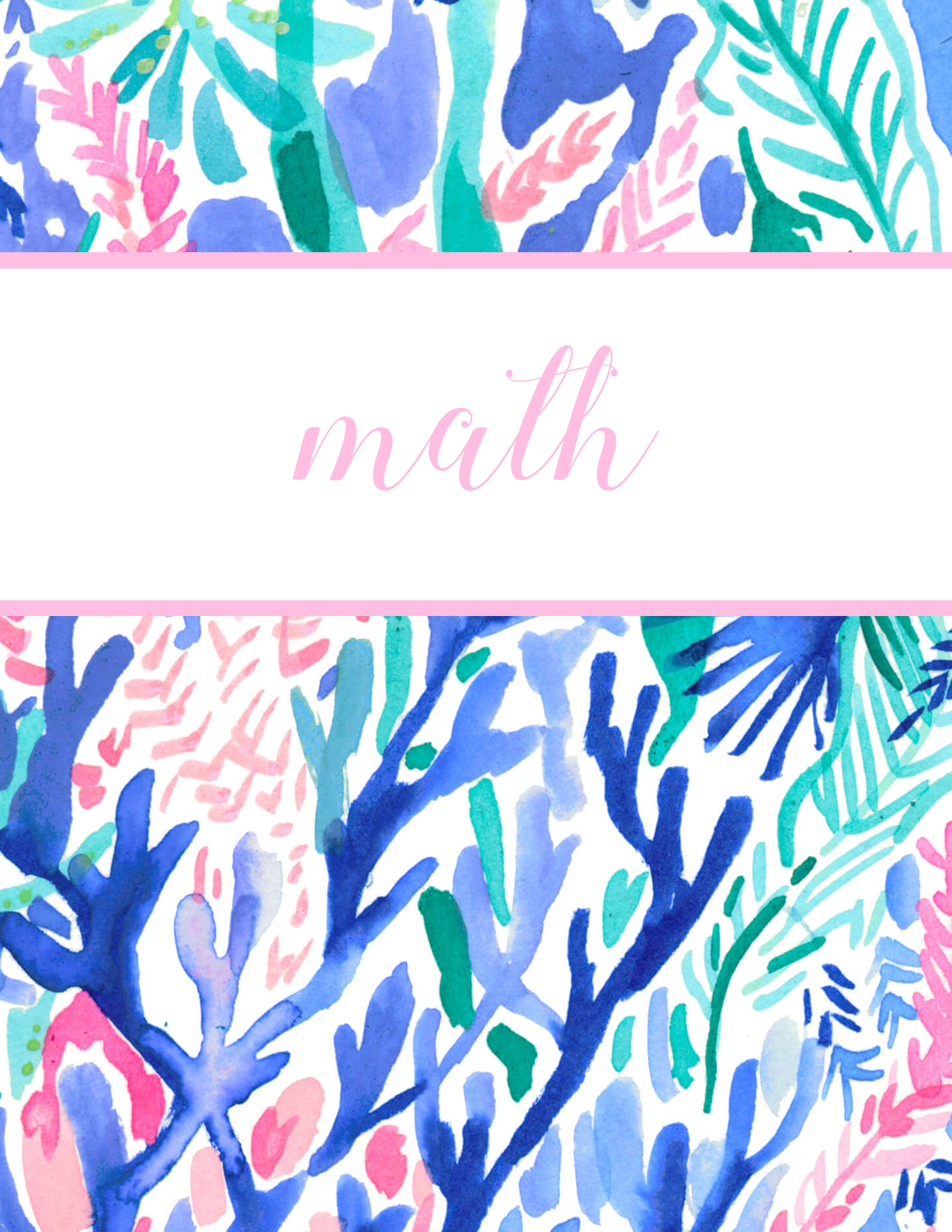 Free Printable Preppy Lilly Pulitzer Binder Covers - Eva Darling