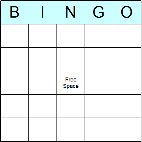 Blank Bingo Cards - Printable bingo activity, game, and templates