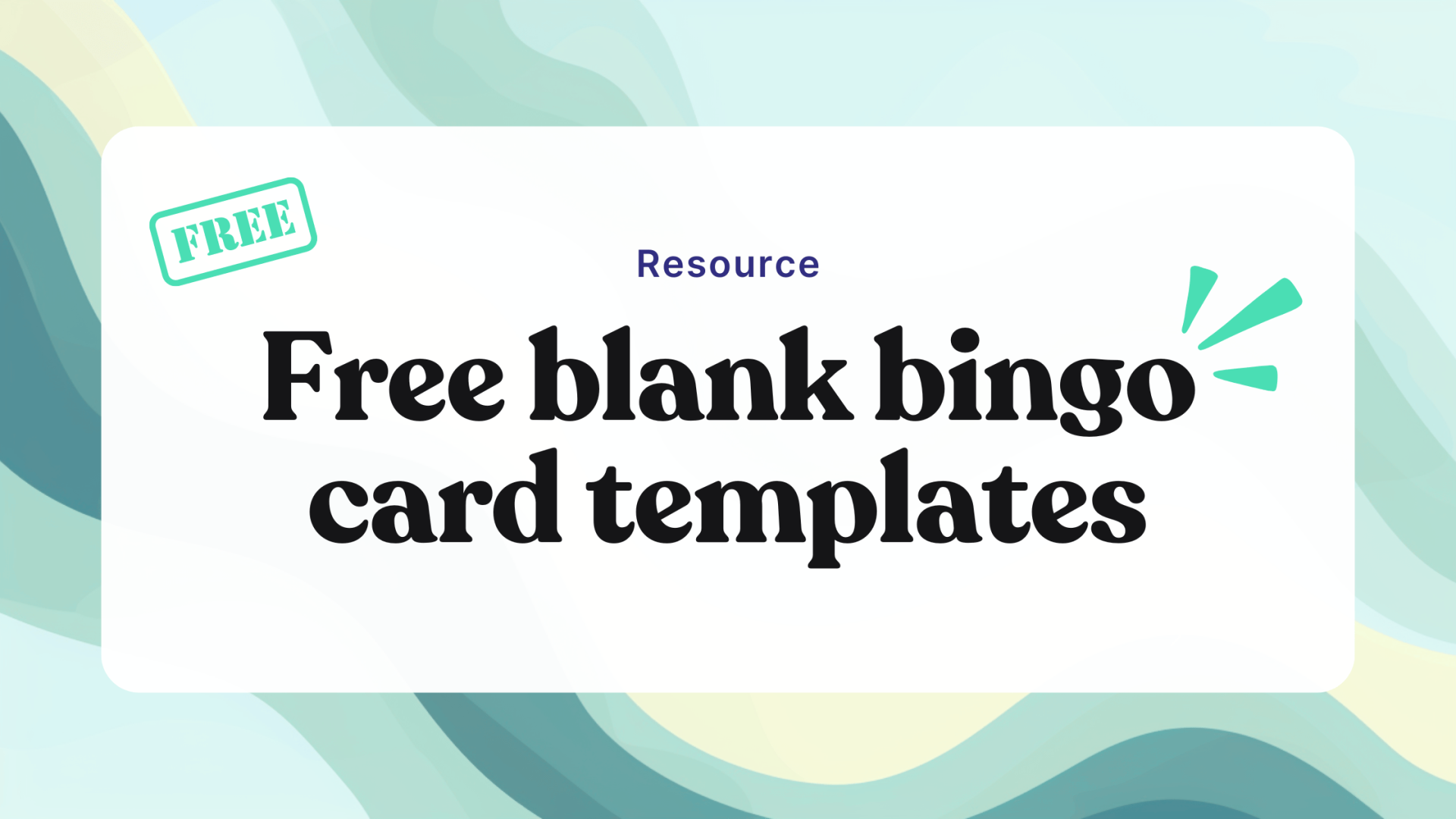 free printable bingo cards to print