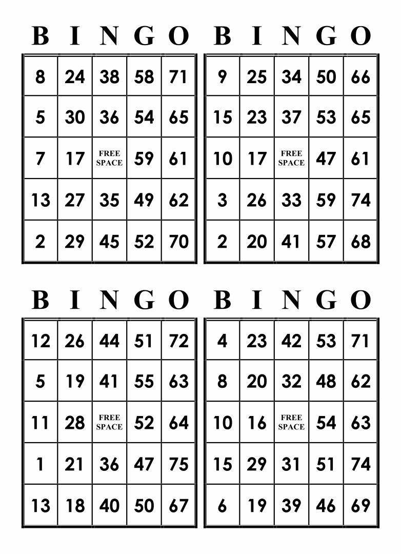 free printable bingo cards with numbers pdf