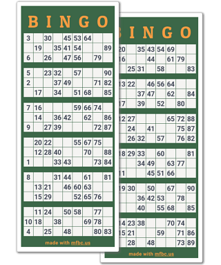 free printable bingo cards with numbers pdf