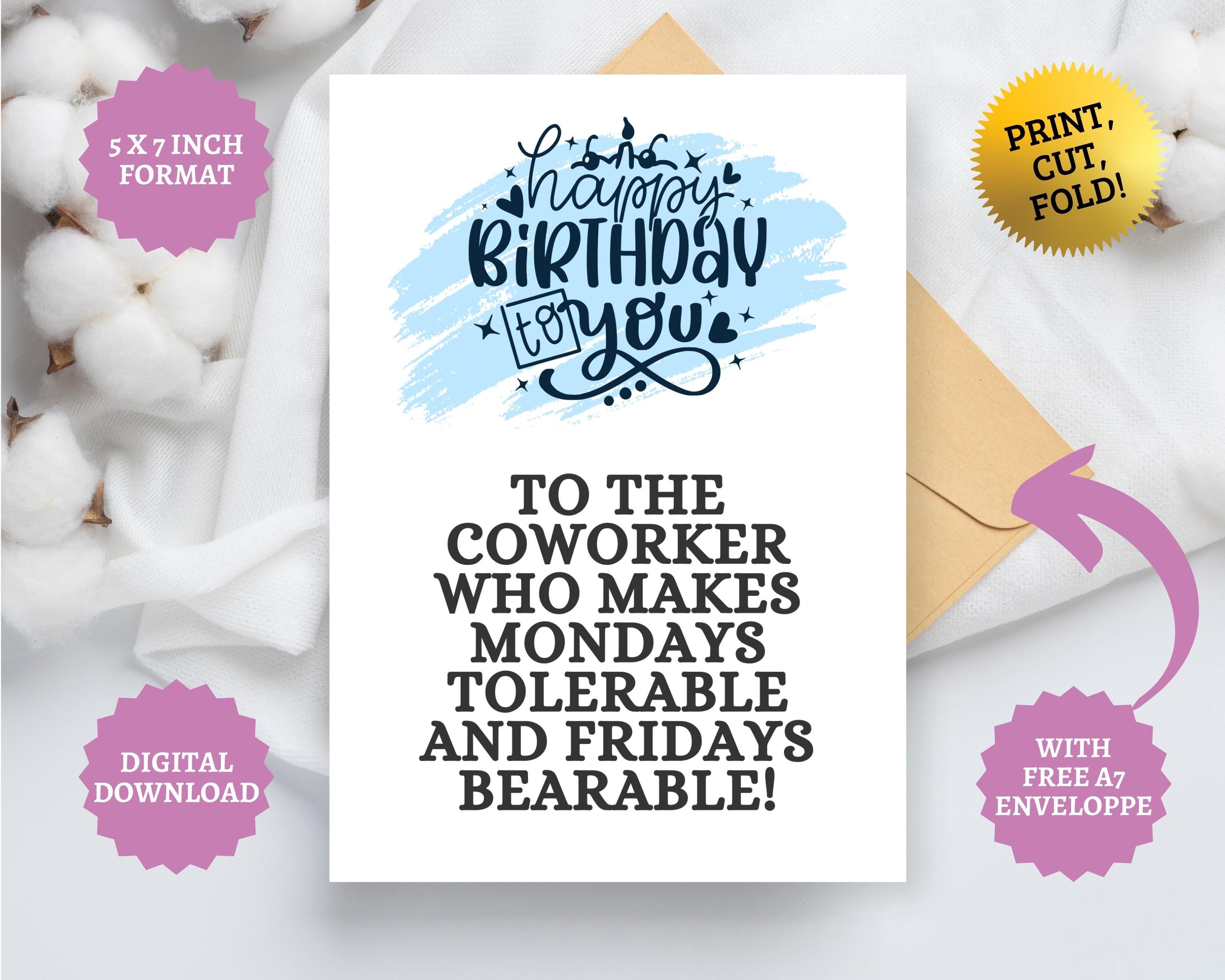 Office Birthday Card Template