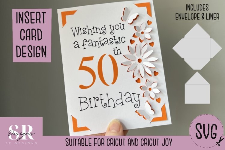50th Birthday card insert design| Paper cutting (1951208)