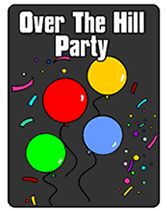 free printable birthday cards over the hill