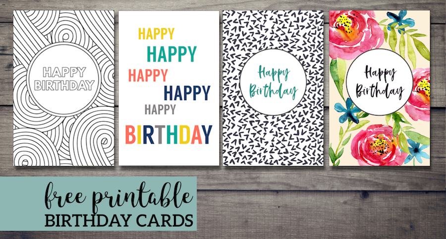 free printable birthday cards you can add photos
